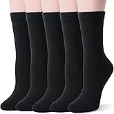 Thin Merino Wool Boot Socks Warm Winter Cozy Comfy Breathable Work Casual Socks for Women 5 Pairs
