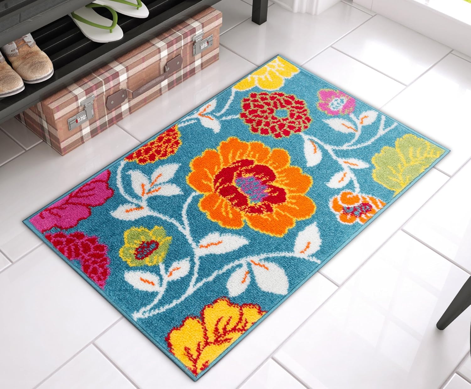 Amazon.com: Well Woven Bright StarBright Blue Daisy Flowers Modern