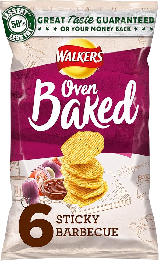 Walkers Crisps Baked Sticky Barbecue Snacks, 6x25g Amazon.co.uk Grocery