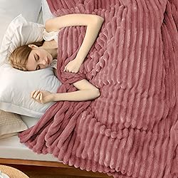 Bedsure GentleSoft Brick Dust Fleece Queen Blanket
