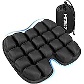 MTGKY Travel Cushion for Long Flights &ndash; Inflatable Airplane Seat Cushion | 50mm tall softer bubbles,Ultra Soft ,Adjustable Support ,No Air Pump Needed,Prevents sharp tailbone pain.