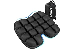 MTGKY Upgrade Sondor Travel Cushion for Airplane,Airplane Gadgets,Portable & Adjustable Air Seat Cushion,Coccyx Tailbone Pain Relief,Inflatable Cushion for Wheelchair, Travel,Driving,Office Work(Black)