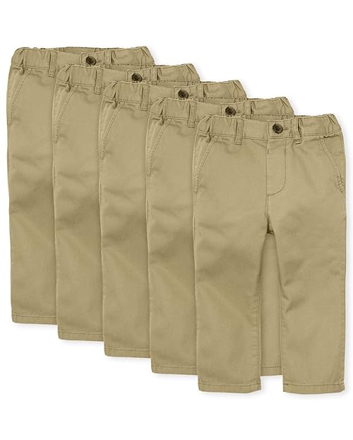 The Children's PlaceThe Children's Place Baby and Toddler Boys Stretch Skinny Chino Pants5 PackFLAX- 5 Pack9-12 Months