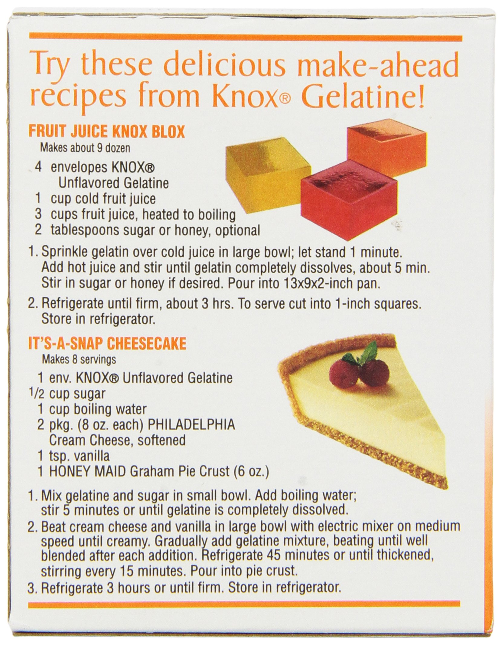 Knox Unflavored Gelatin (48 Envelopes, 12 Packs of 4) Buy Online in