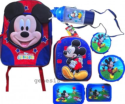mickey mouse backpack with lunchbox