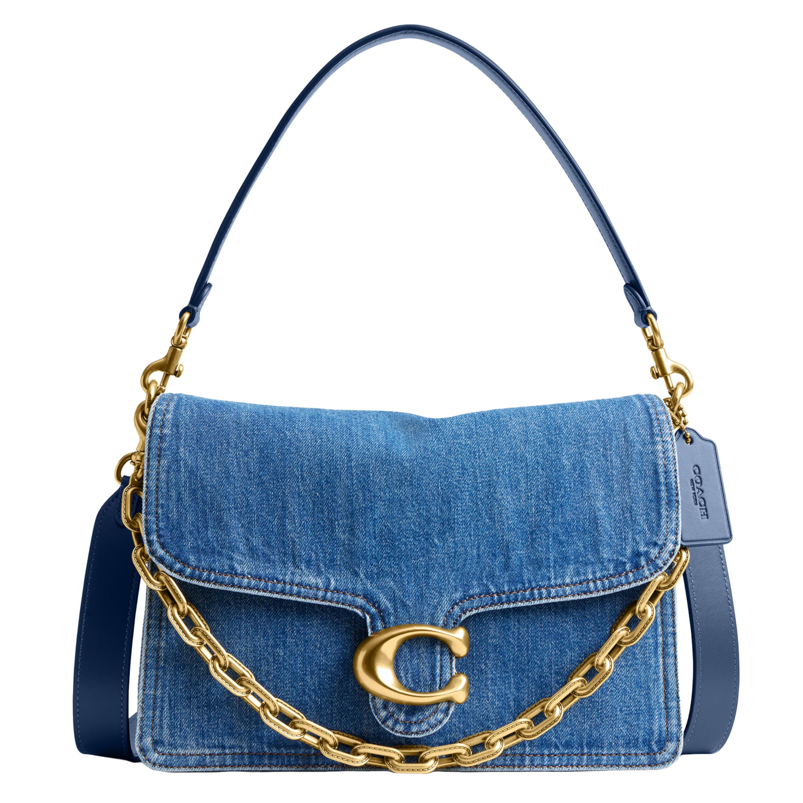 Coach Chain Tabby Shoulder Bag 30 in Denim, B4/Deep Blue