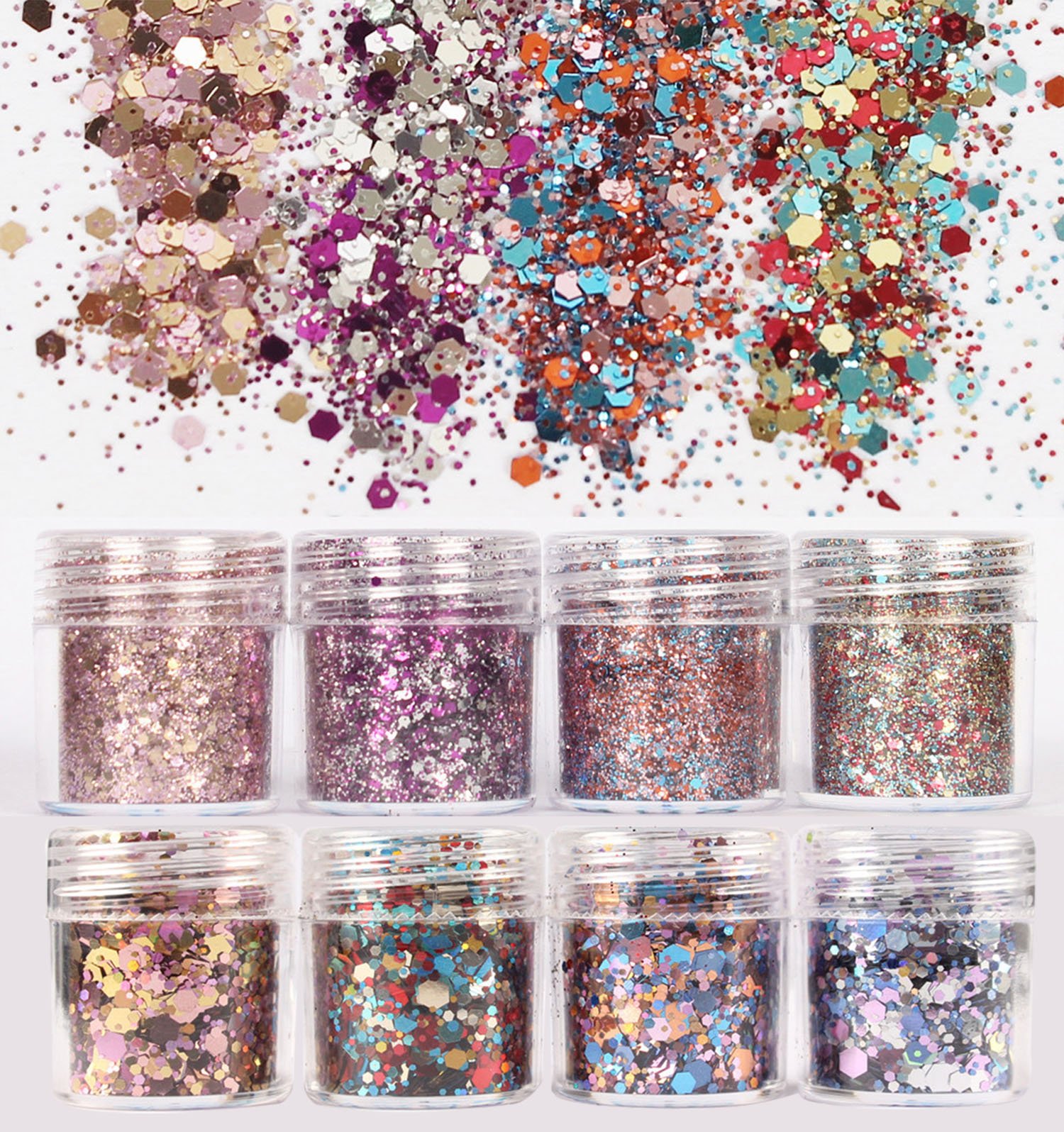 Glitter Tattoo Kit, Nunalisa Gillter Shimmer Body Art Temporary Tattoo