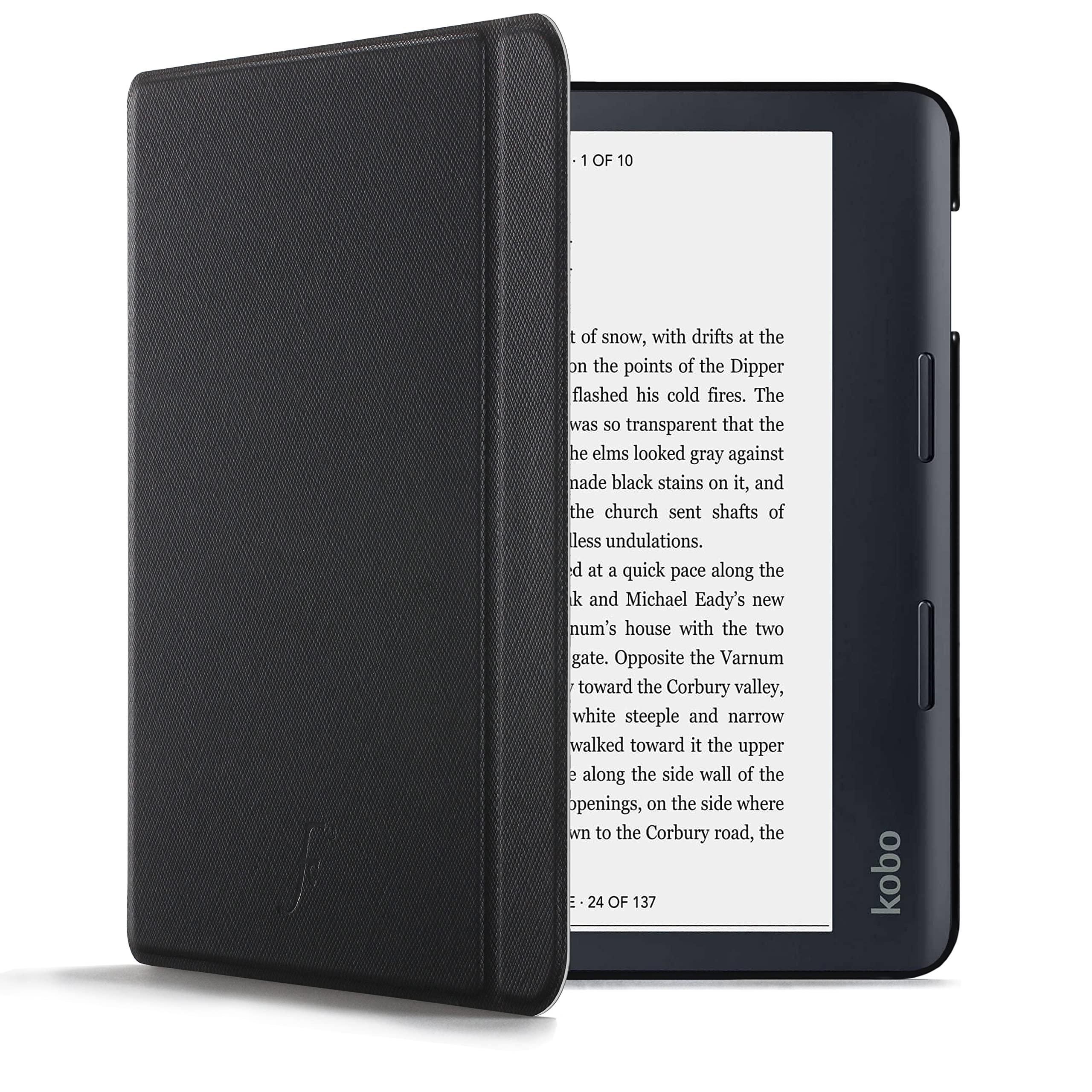FOREFRONT CASES Lightweight Cover for Kobo Sage 2021 - Slim Shell Design, Smart Auto Sleep-Wake, Protective Black Case