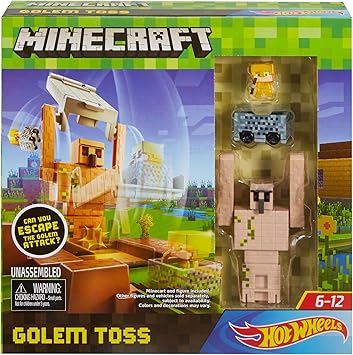 hot wheels minecraft golem toss