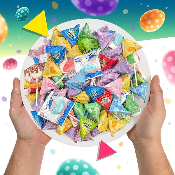 EASTER CANDY | 2 POUND BAG | EASTER CANDY INDIVIDUALLY WRAPPED | CANDY FOR EASTER EGGS | LOLLIPOPS, POPPING ROCKS, DUCKS, CHICKS AND BUNNIES | PARTY FAVORS