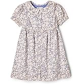 Amazon Essentials x Sofia Grainge Toddler and Baby Girls' Cotton Sateen Dress with Collar