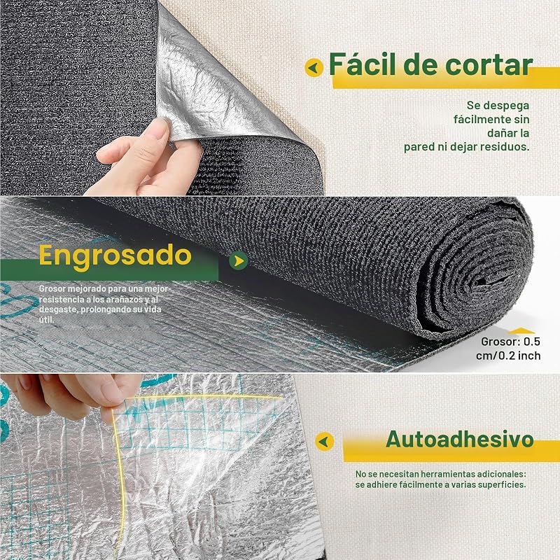 Alfombrilla Rascadora para Gatos Autoadhesiva, Tablero Rascador para Gatos, Protector Sofa Gatos Arañazo, Alfombrilla Rascadora para Gatos,Protector De Muebles Antiarañazos, 200cm×40cm
