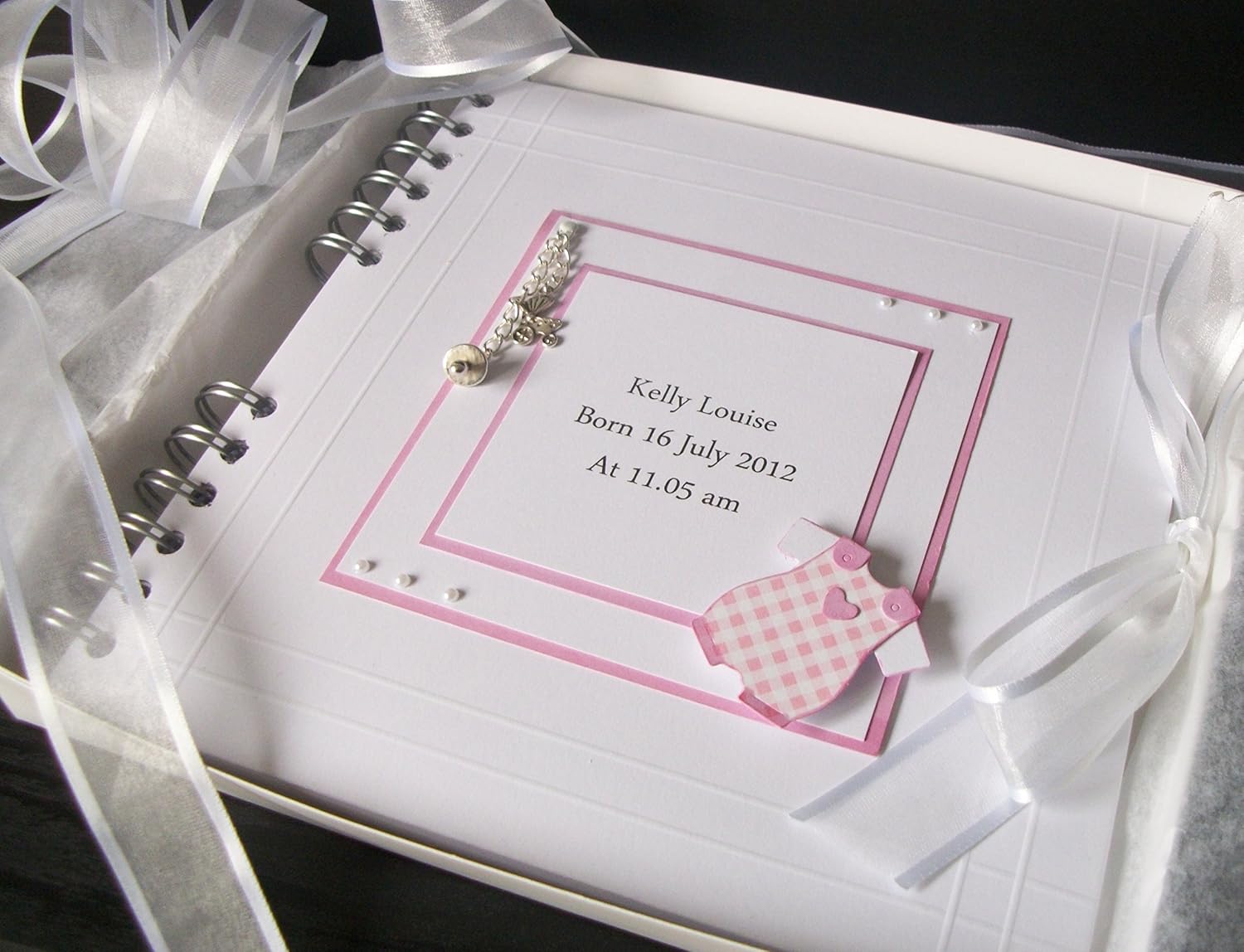 Christening Guest Book,Baby Album,Scrapbook,Memory Book,Personalised