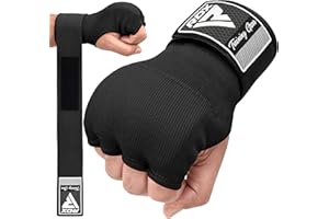 RDX Gel Boxing Hand Wraps Inner Gloves, Quick 100cm Long Wrist Straps, Elasticated, Padded Fist Hand Protection, Muay Thai MM