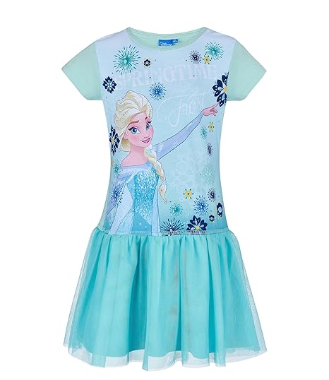 Disney Die Eiskönigin Elsa & Anna Mädchen Kleid - blau