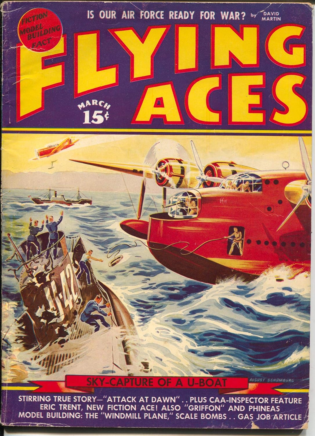 Flying Aces 3 1940 August Schomburg Kerry Keen Mcwilliams U Boat Vg At Amazon S Entertainment Collectibles Store