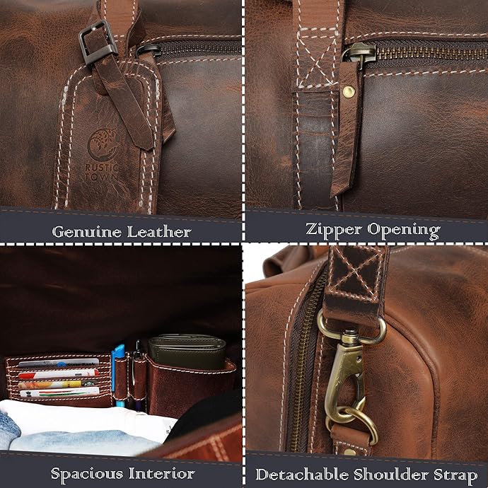 金盒特价 Rustic Town 手工制作 水牛皮 旅行包 行李包 7.5折9.99 海淘转运到手约￥1214 两色可选