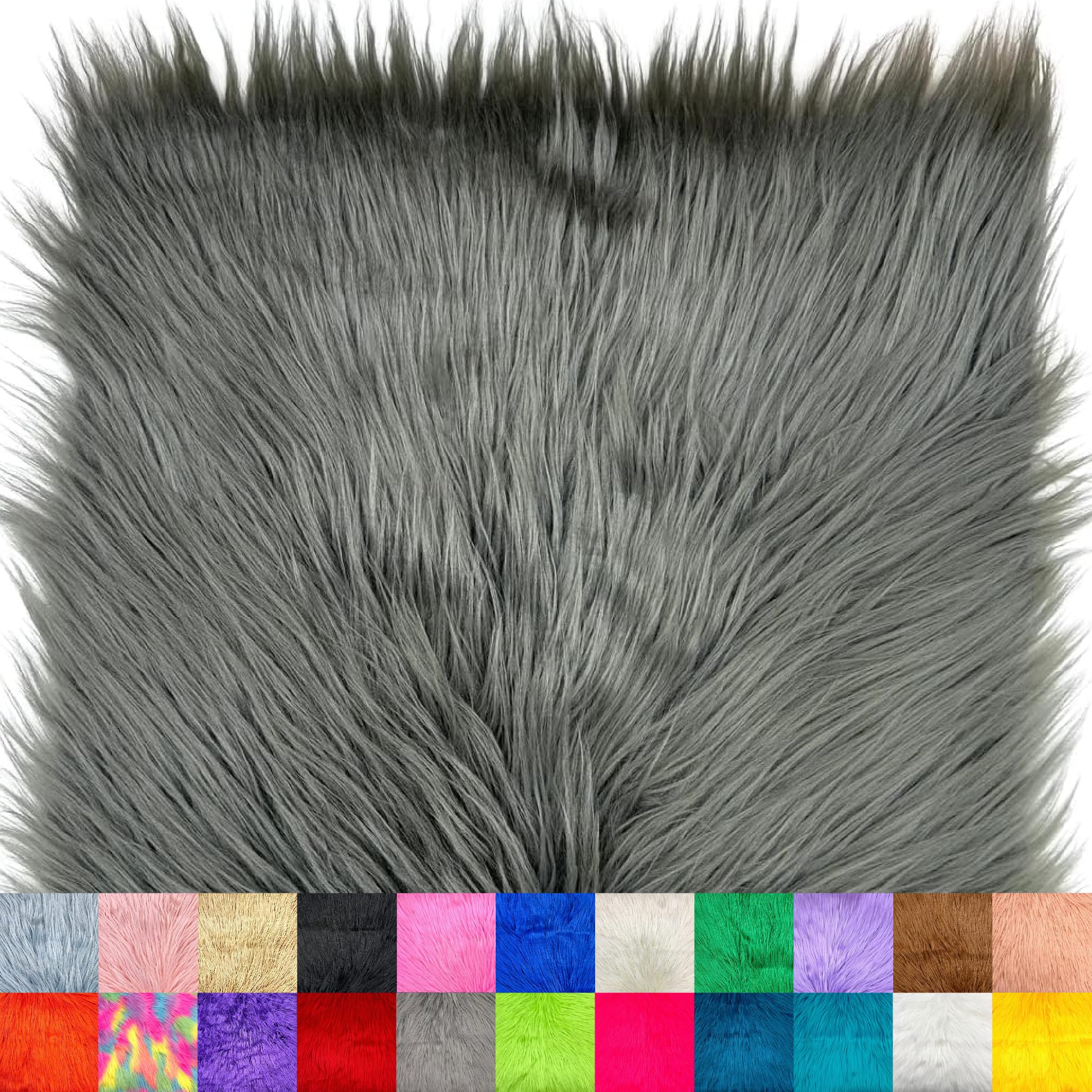 Ice Fabrics Faux Fur Fabric Squares - 20x20 Inches