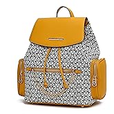 MKF Collection Women Backpack, Vegan Leather Top-Handle Handbag Ladies Daypack Bookbag by Mia k