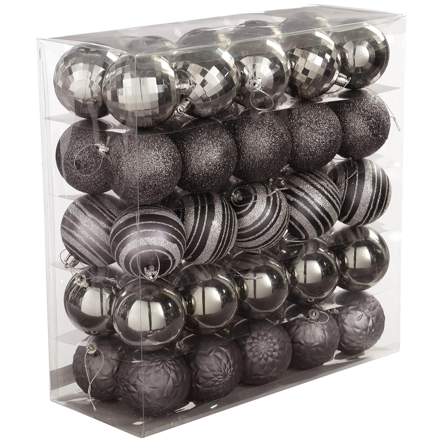 WeRChristmas 50 Pieces Deluxe Variety Christmas Tree Baubles Decoration
