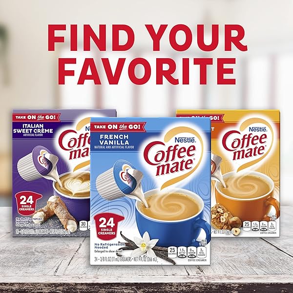 COFFEE-MATE COFFEE CREAMER LIQUID SINGLES, ORIGINAL, 24 COUNT (PACK OF 4)