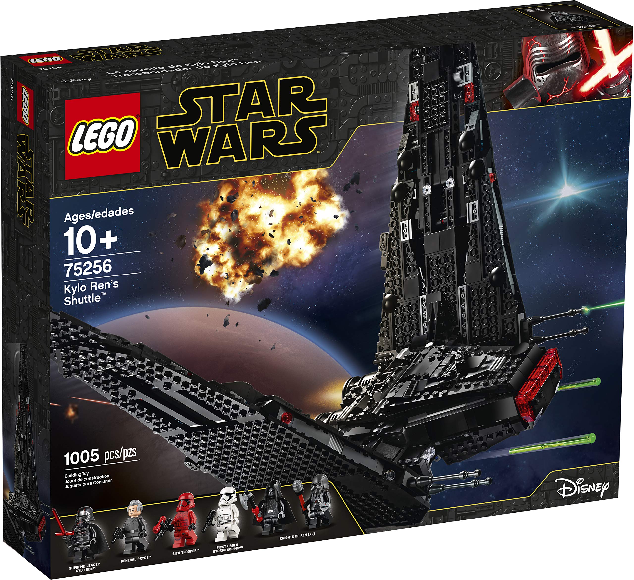 LEGO 75256 Star Wars Kylo Ren’s Shuttle Starship Construction Set with 2 Spring Shooter, The Rise of Skywalker Collection