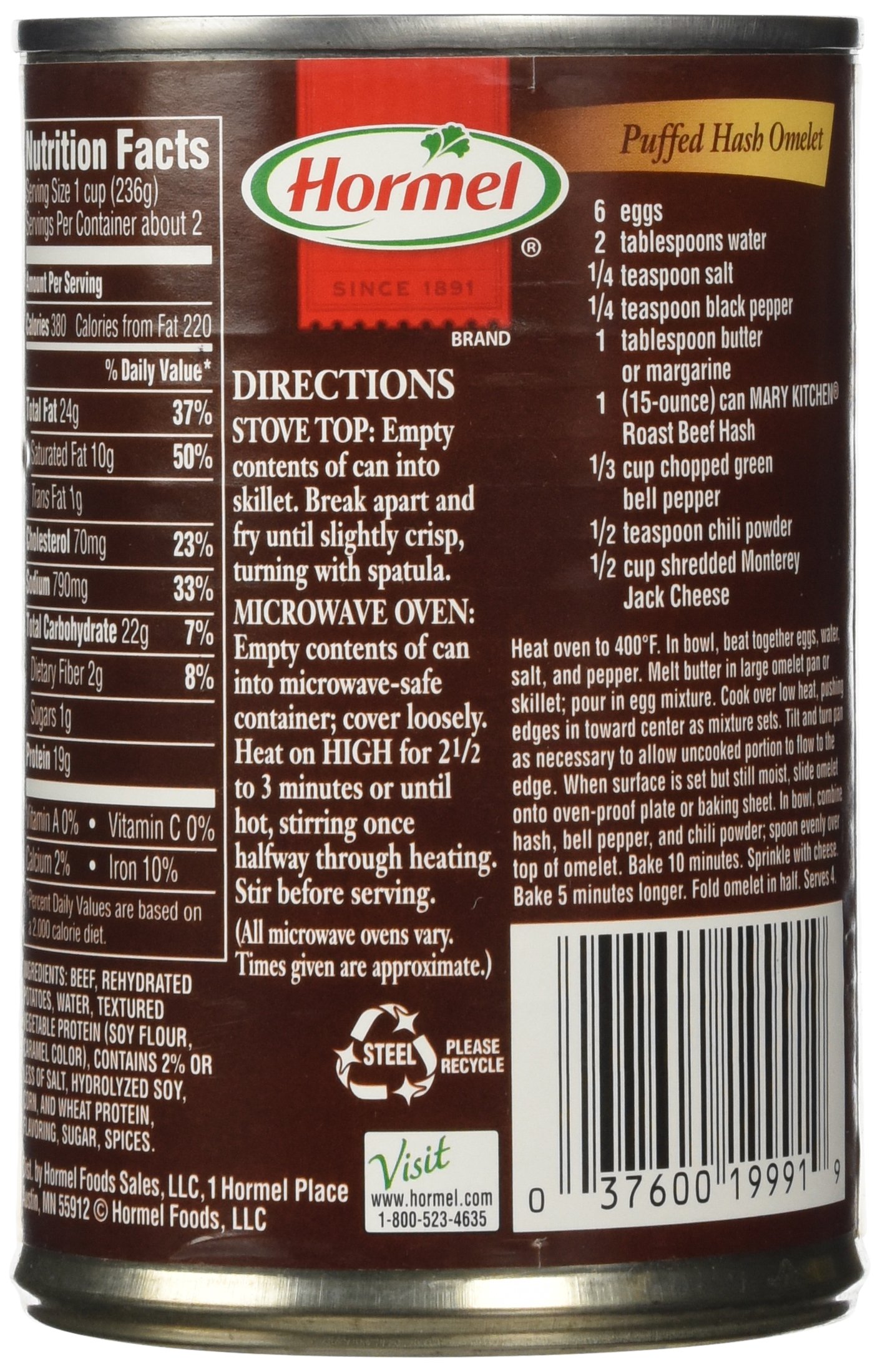 Hormel Roast Beef Hash, 15Ounce (Pack Of 6) on Galleon Philippines