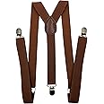 LOLELAI Suspenders for Women and Men | Elastic, Adjustable, Y-Back | Pant Clips, Tuxedo Braces
