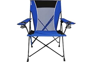 Kijaro Dual Lock Folding Camp Chairs - Versatile for Sports, Outdoors & Lawns - Locks Positions - Maldives Blue