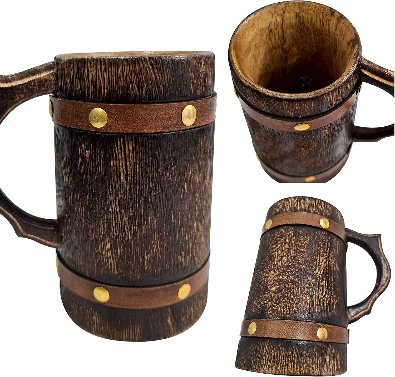 Medieval Inspired Antique Wooden Beer 