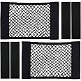 Cosmos 3 Pcs Cargo Storage Net Universal Mesh Cargo Net Pocket Wall Sticker Organizer Pouch Bag Storage Mesh Net With Tape Stickers For Car Truck Boats