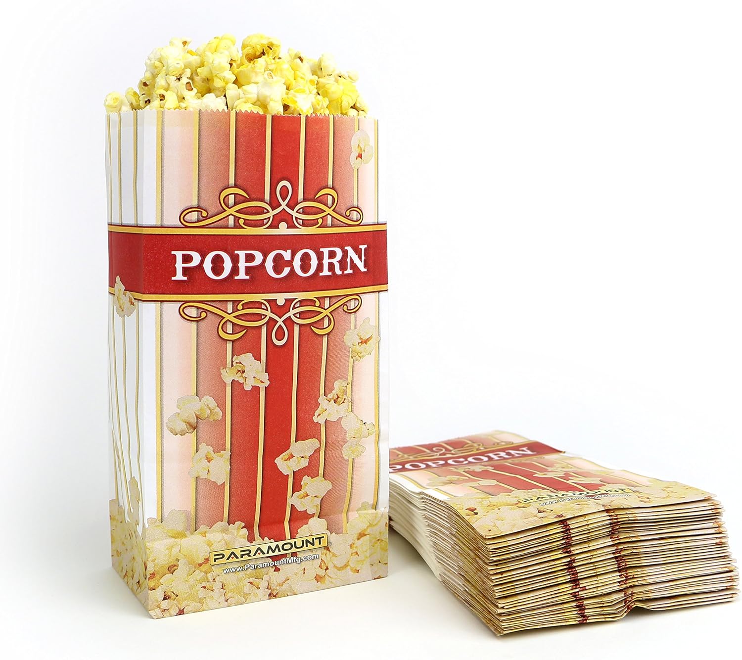 Amazon.co.jp： (100) 100 Popcorn Bags 'Large' Standalone Flat Bottom