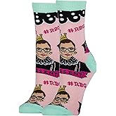 ooohyeah Women's Novelty Funny Political-Theme Crew Socks, Fun Crazy Dress Socks Gifts, Fits Women's Shoe Size 5-10