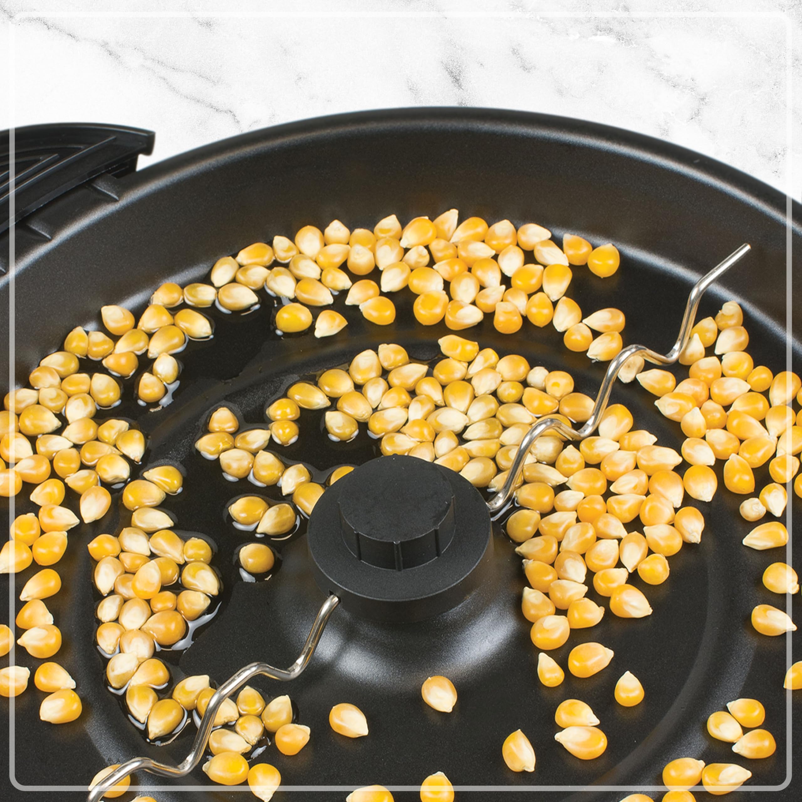 Nostalgia Electric Non Stick Stirring Popcorn Maker for 8 Cups of Theater Style Popcorn with Hot Oil - Dual-Use Lid & Serving Bowl Cool Touch Handles - Easy to Store - Red