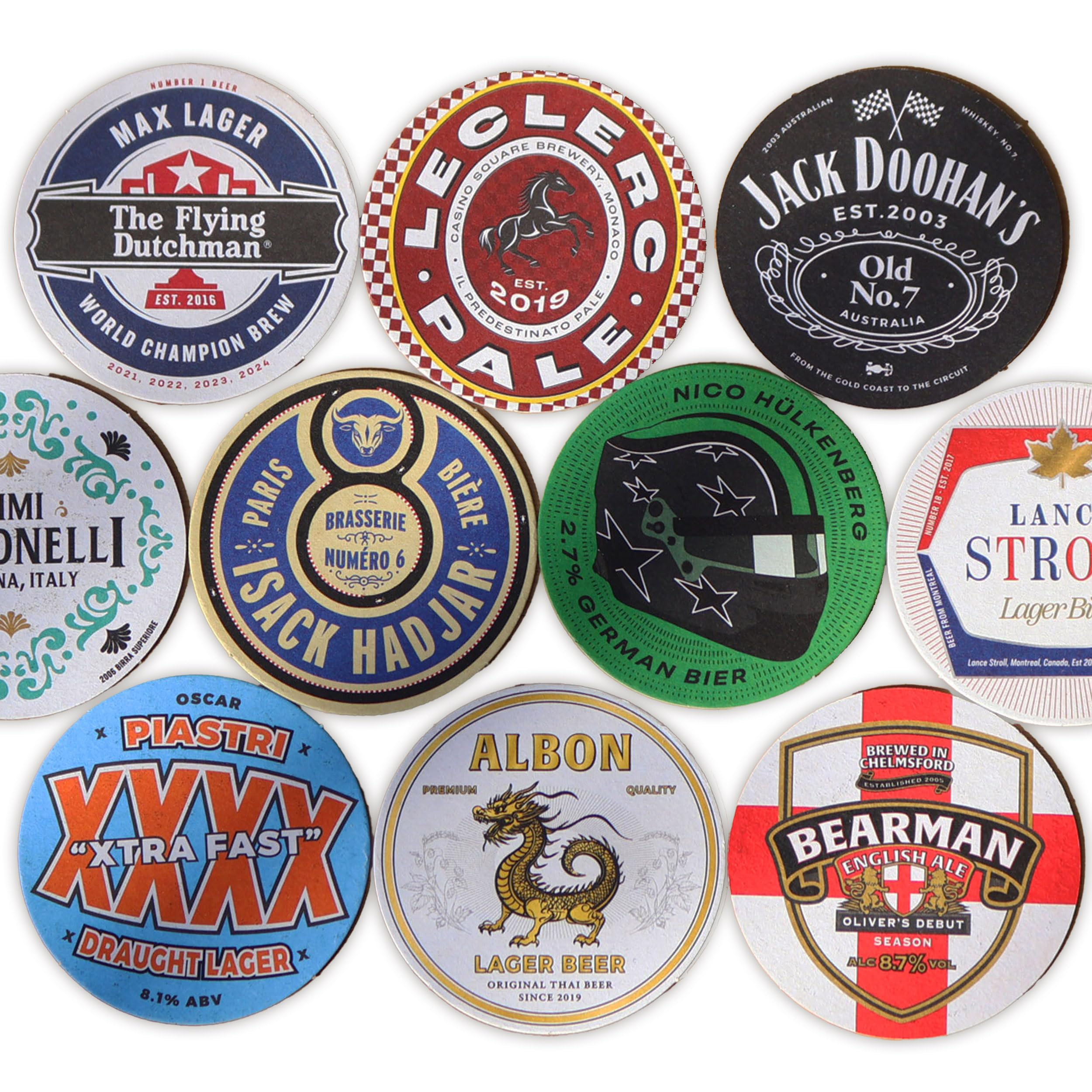 Formula 1 Beer Mats x11