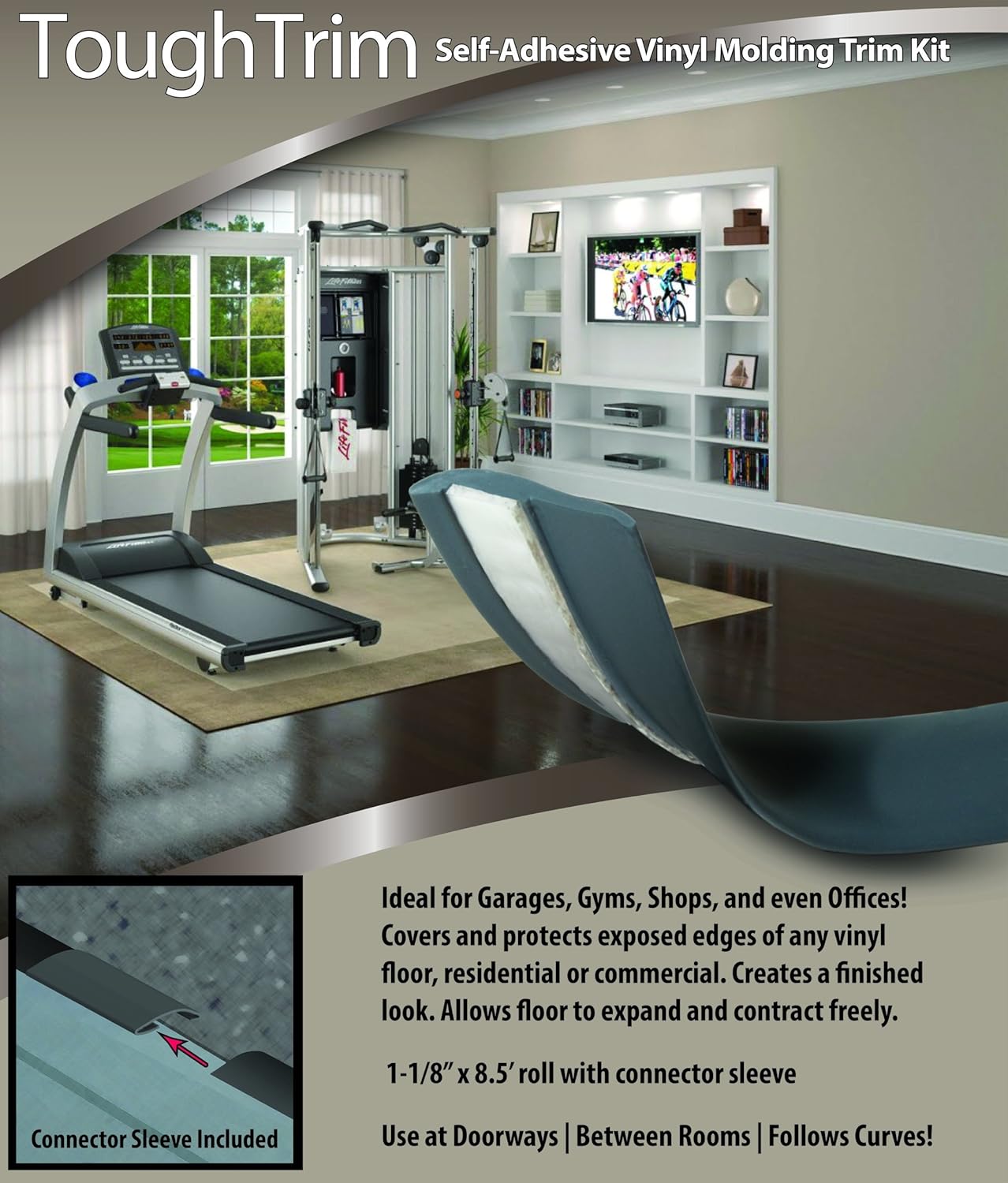 Cal Flor Gm66503 Toughtrim Heavy Duty Self Adhesive Vinyl Molding