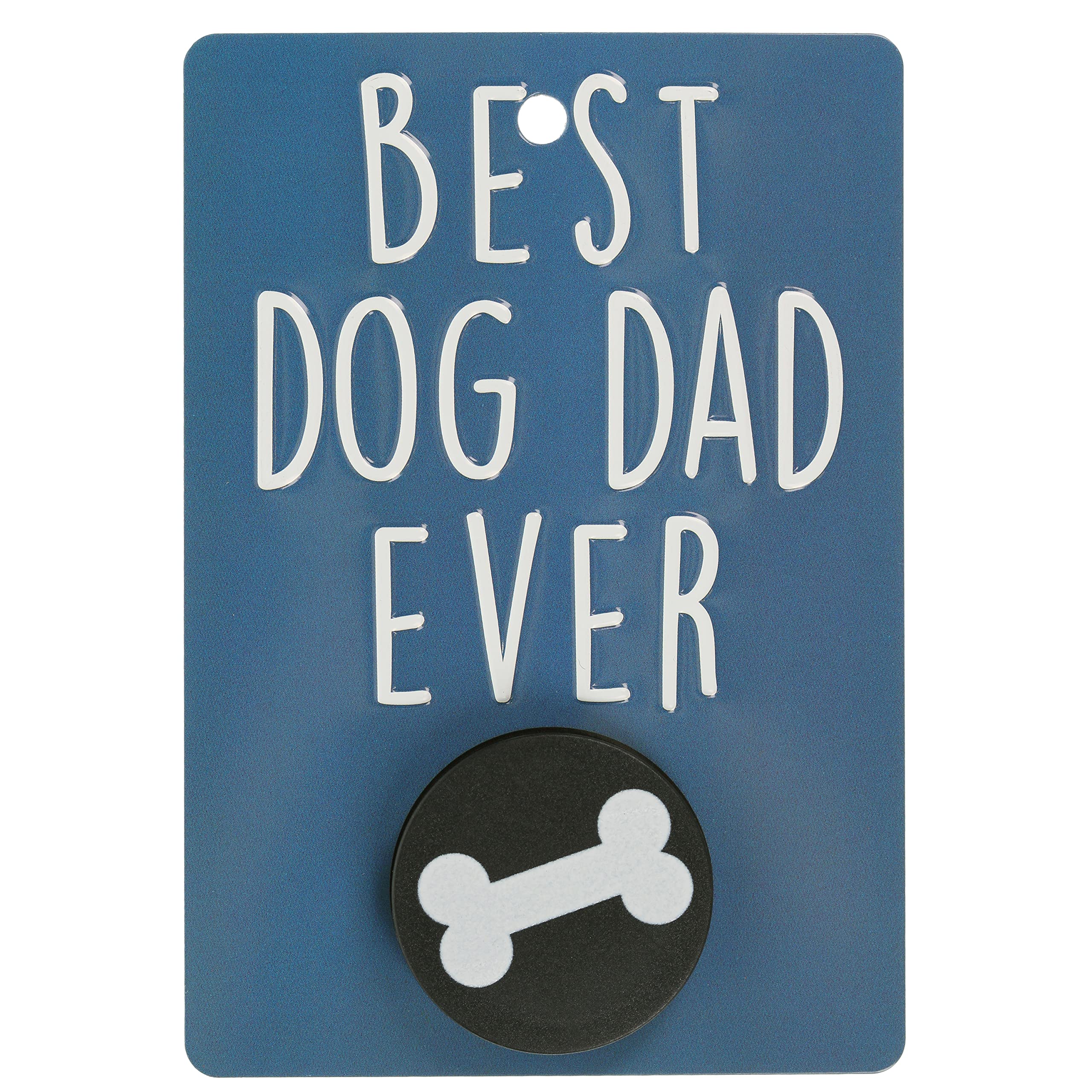 Pooch Pals Best Dog Dad Ever Dog Lead Holder Wall Mounted Plaque Pop-Out Hook Hanger