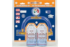 Emzone Multi 12A A/C Recharge Kit Including Hose with Gauge - Ultime A/C Refrigerant Bundle (45885)