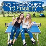 SereneLife Foldable Table Tennis Table Blue 2-Piece Net Clipper Post view 7