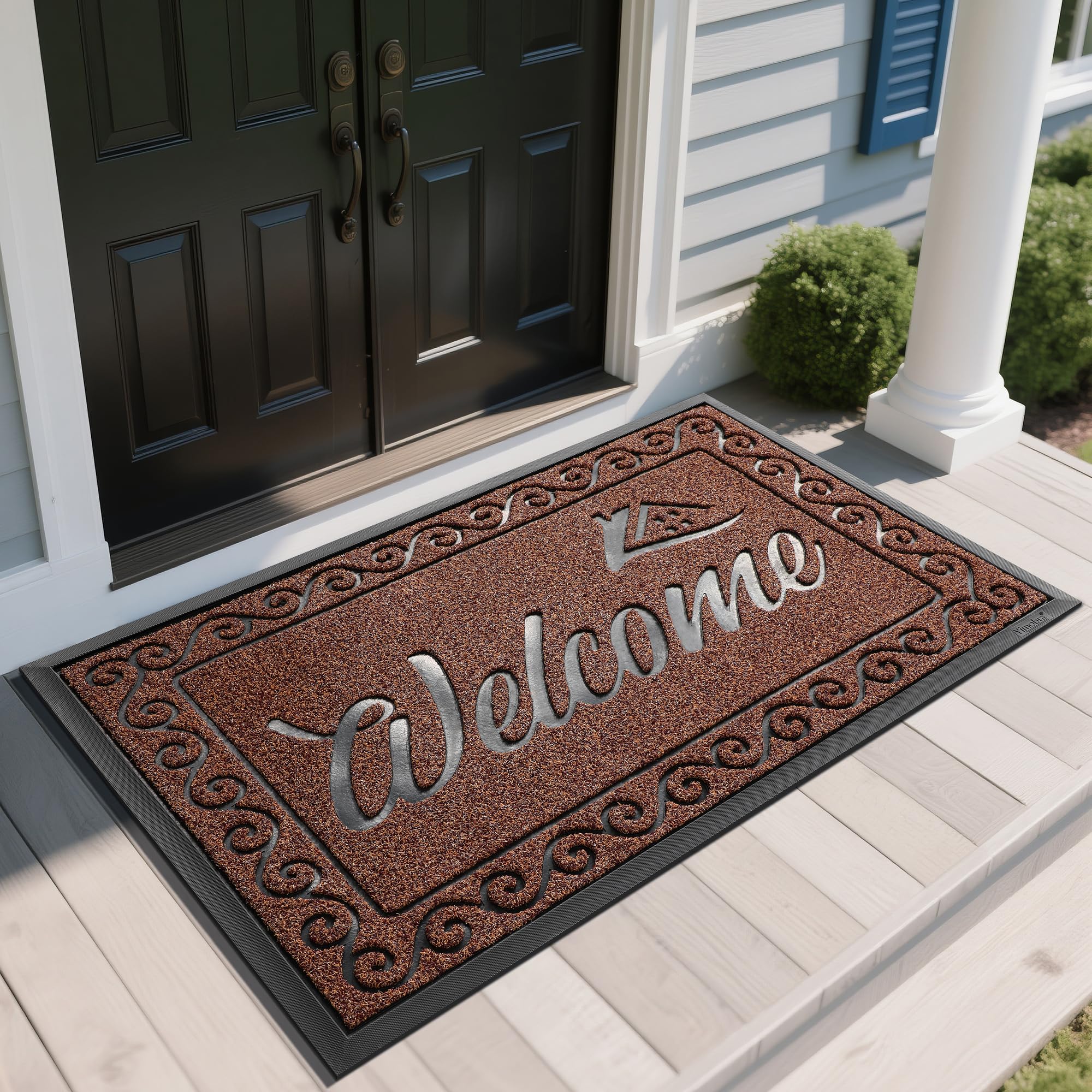 Yimobra Welcome Mat, Heavy Duty Sturdy Door Mats for Home Entrance Outdoor Indoor, Front Doormat for