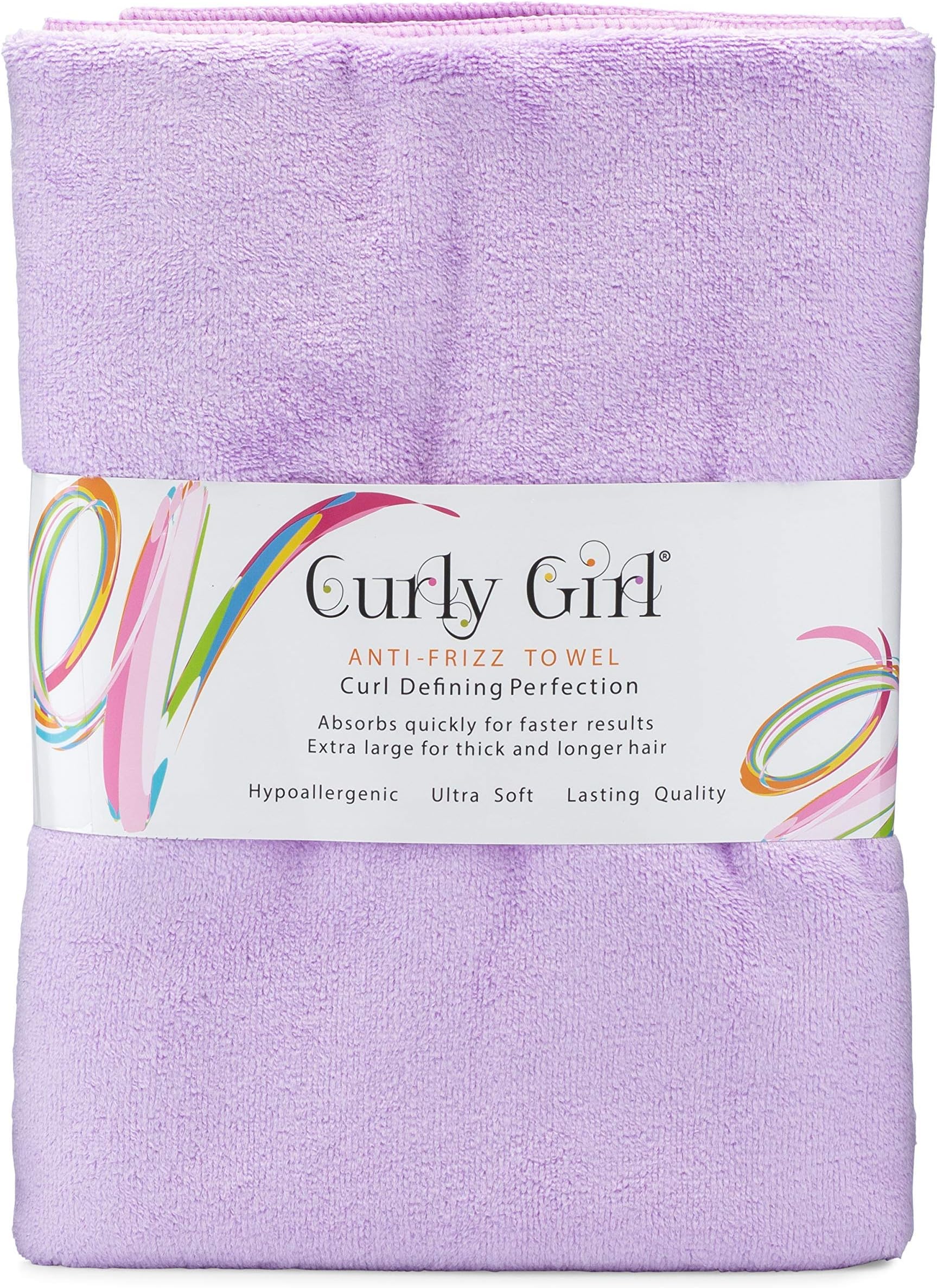 Curly Girl, Curly Hair Towel, Large Microfiber 22" x 39", Super Absorbent