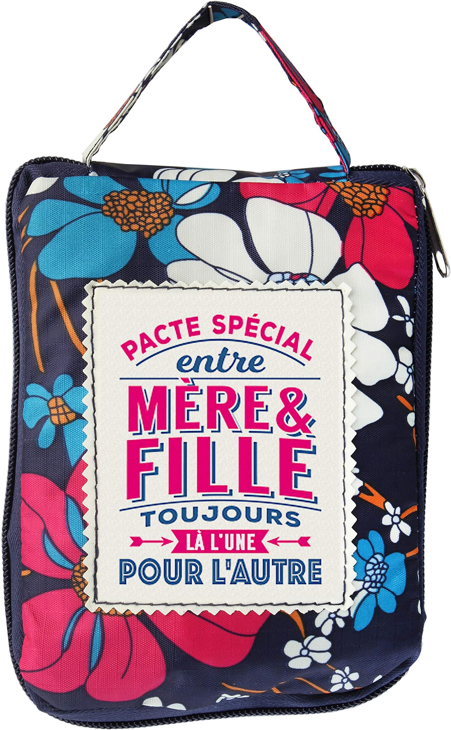 Les Petit Nana 04221000004 Les Sac Shopping Bag Personalised Mere & Daughter -04221000004, Polyester, Multicoloured, Blue, Red, Pink, One Size