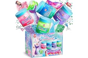 FUN KIDZ 35.16 FL OZ Summer Mermaid Slime Toy for Girls Ages 6-8, FunKidz Big Premade Shimmer Sparkle Glitter Kid Slime Pack Birthday Party Gift
