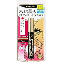 HEROINE MAKE by KISSME Long Up Mascara Super Waterproof 01 Black, Super Lengthening Fiber for Even Long and Curl