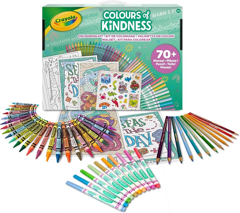 Crayola Colours of Kindness Art Case 70+ Pieces Crayons Markers Pencils