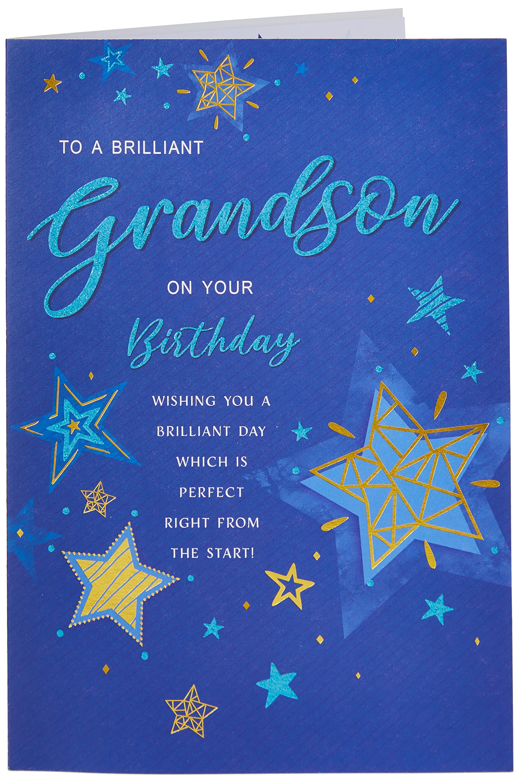 Piccadilly Greetings Modern Birthday Card Grandson - 9 x 6 inches - Regal Publishing