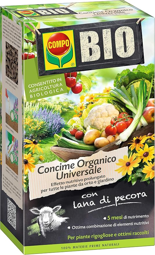 Compo Bio Fertilizante con Lana de Oveja en Pack de 2 kg: Amazon ...