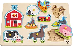 hape creative toddler wooden peg puzzle