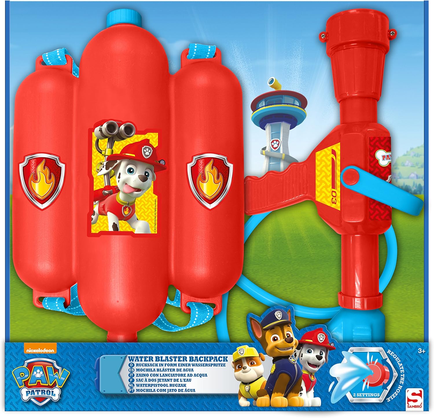 pistola de agua mochila patrulla canina