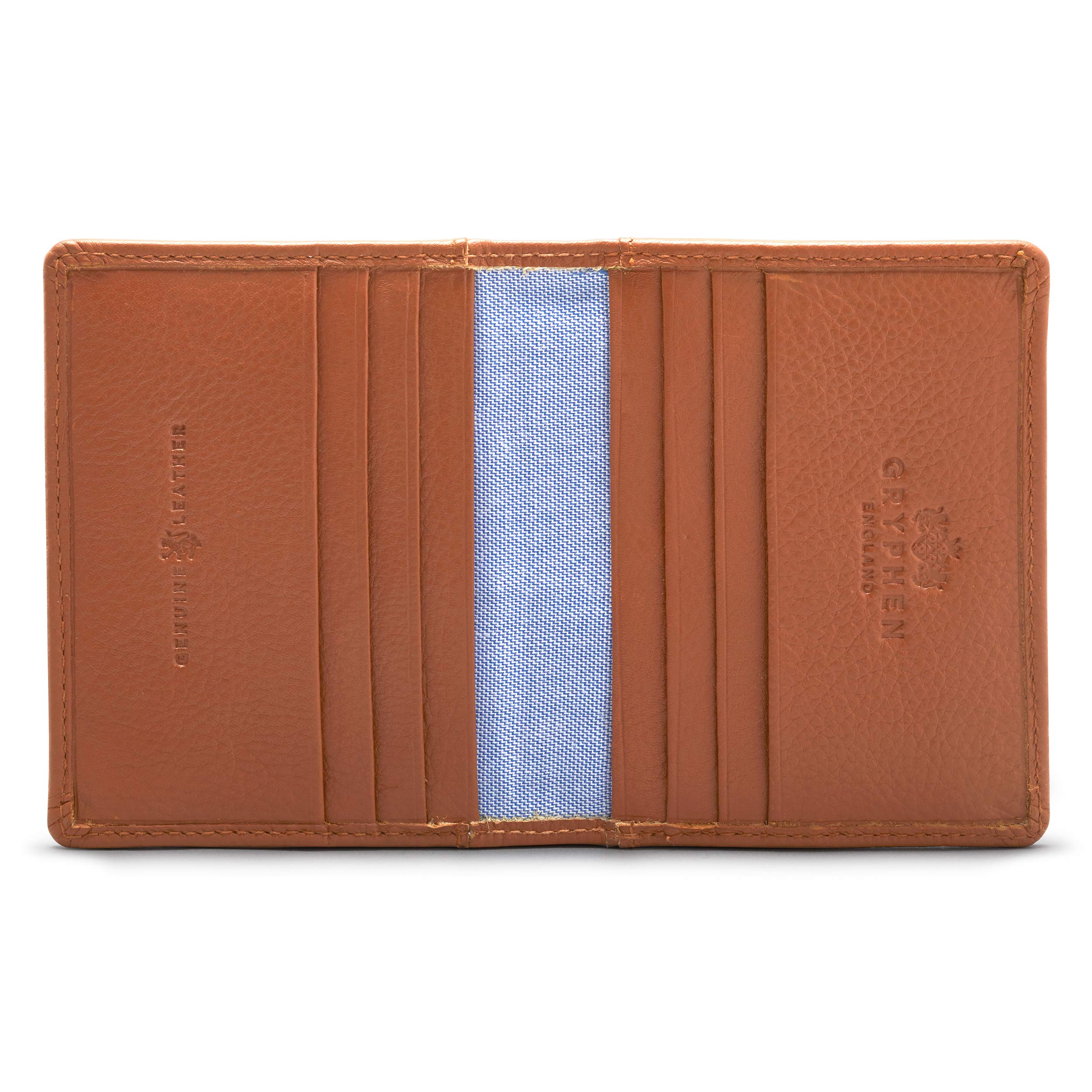 Hoxton Two Fold Leather Credit Card Holder by Gryphen (Tan)